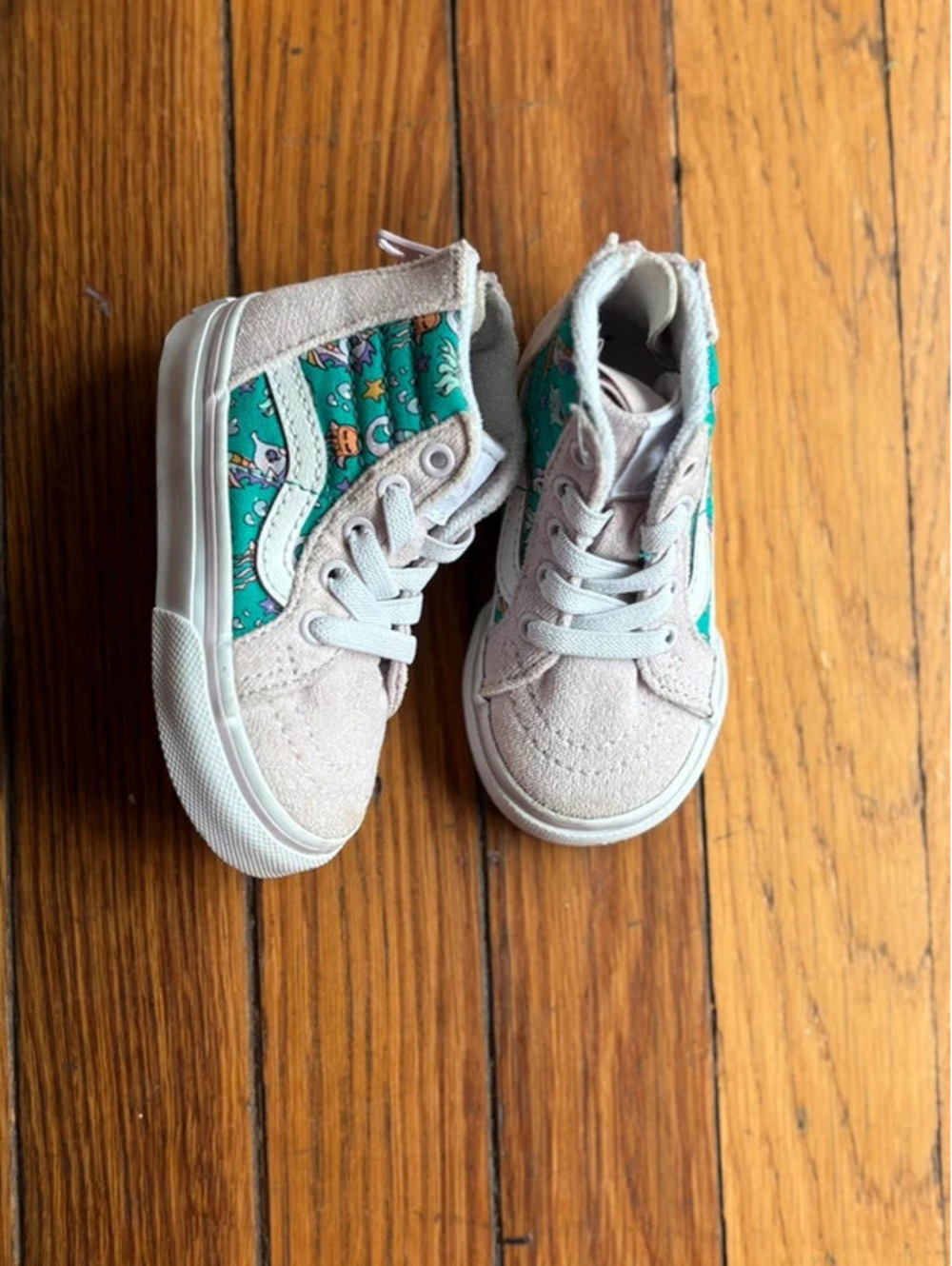 Toddler Girls High-Top Vans Sea Creatures Size 4C